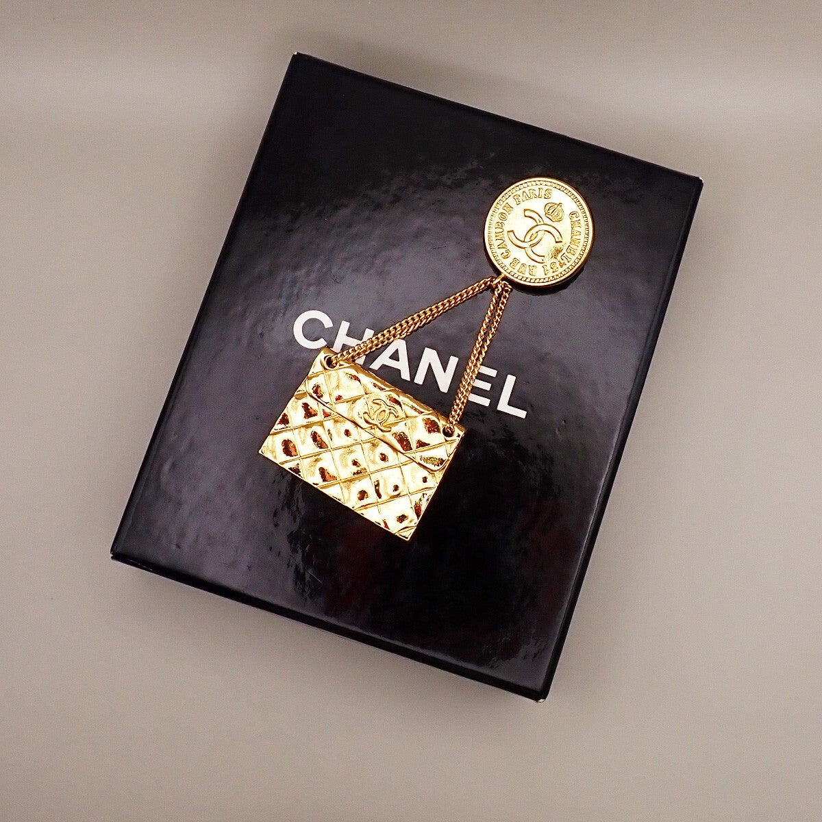 Chanel Coco Mark Gold Gold Plated Brooch Jewelry (Pre-Owned)
