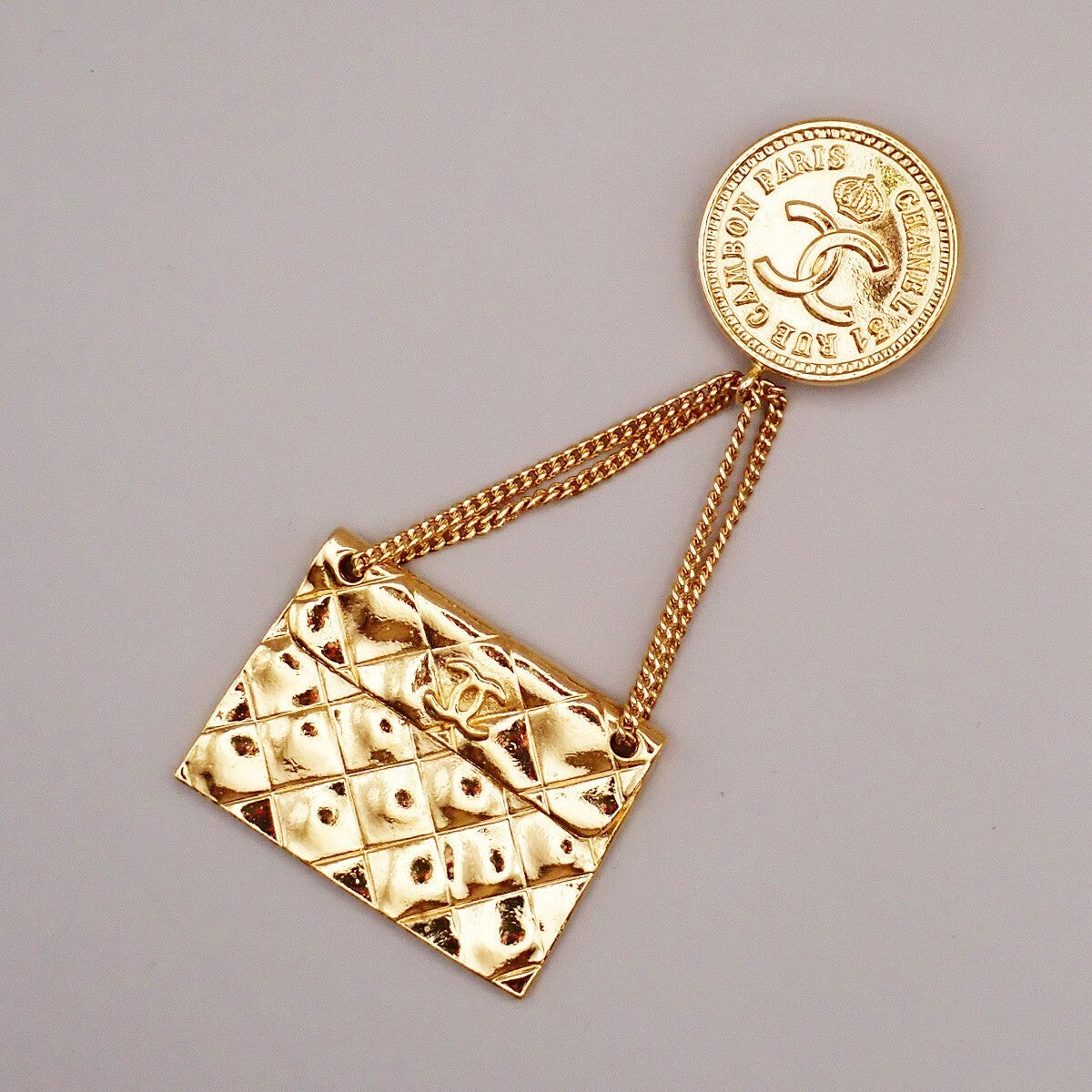 Chanel Coco Mark Gold Gold Plated Brooch Jewelry (Pre-Owned)
