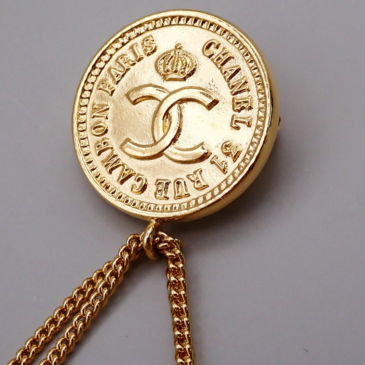 Chanel Coco Mark Gold Gold Plated Brooch Jewelry (Pre-Owned)