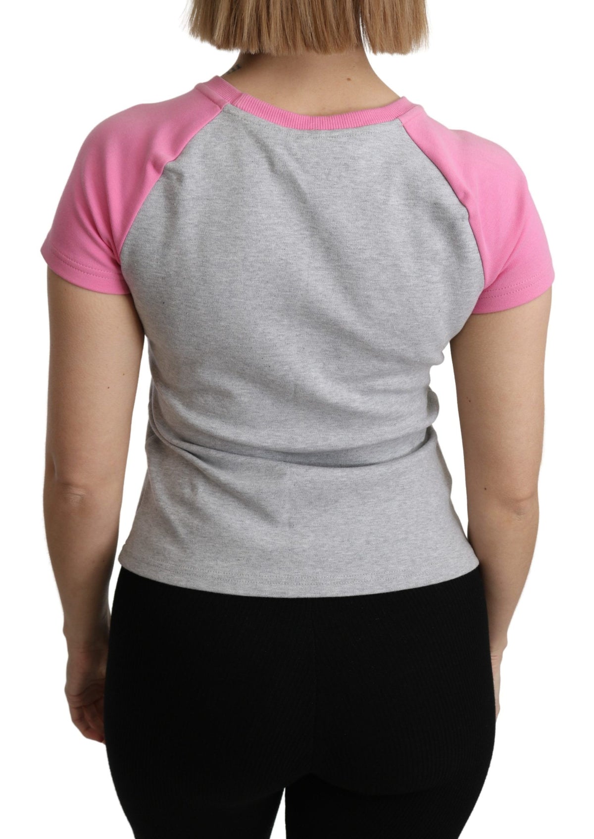 Moschino Gray and pink Cotton T-shirt My Little Pony Women's Top