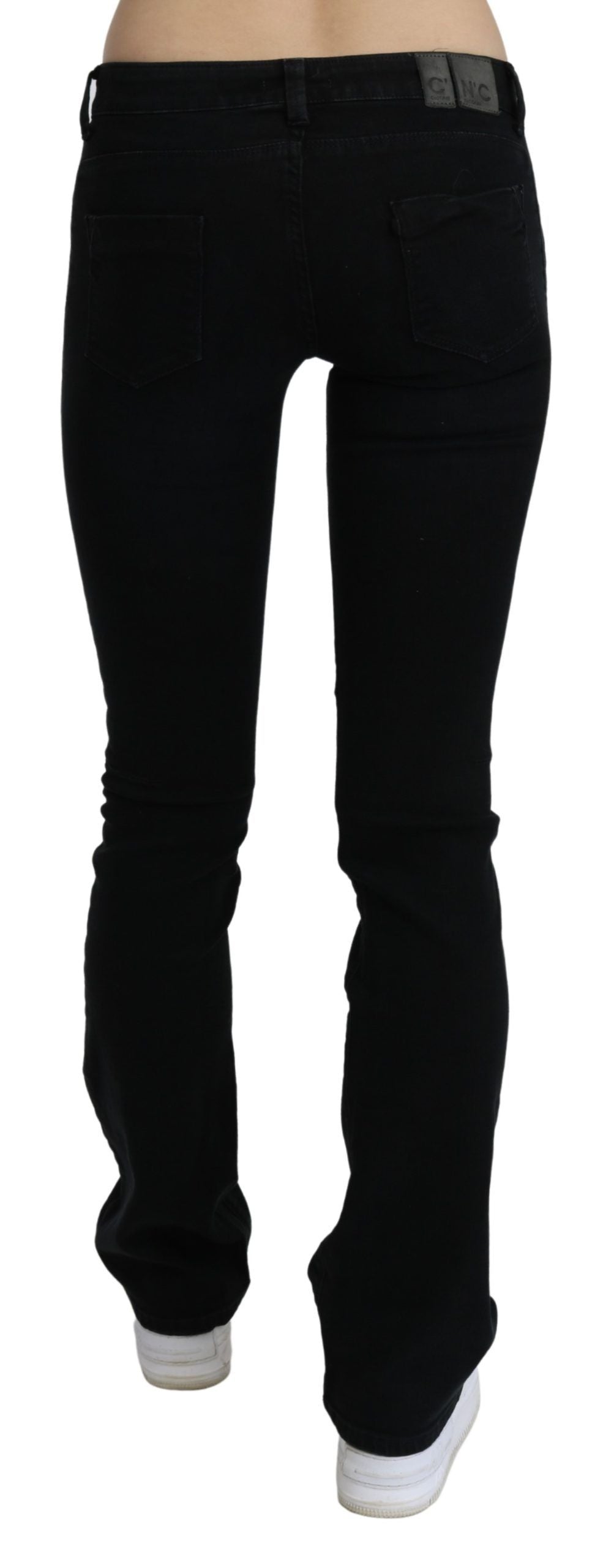 Costume National Black Low Waist Skinny Denim Cotton Women's Jeans