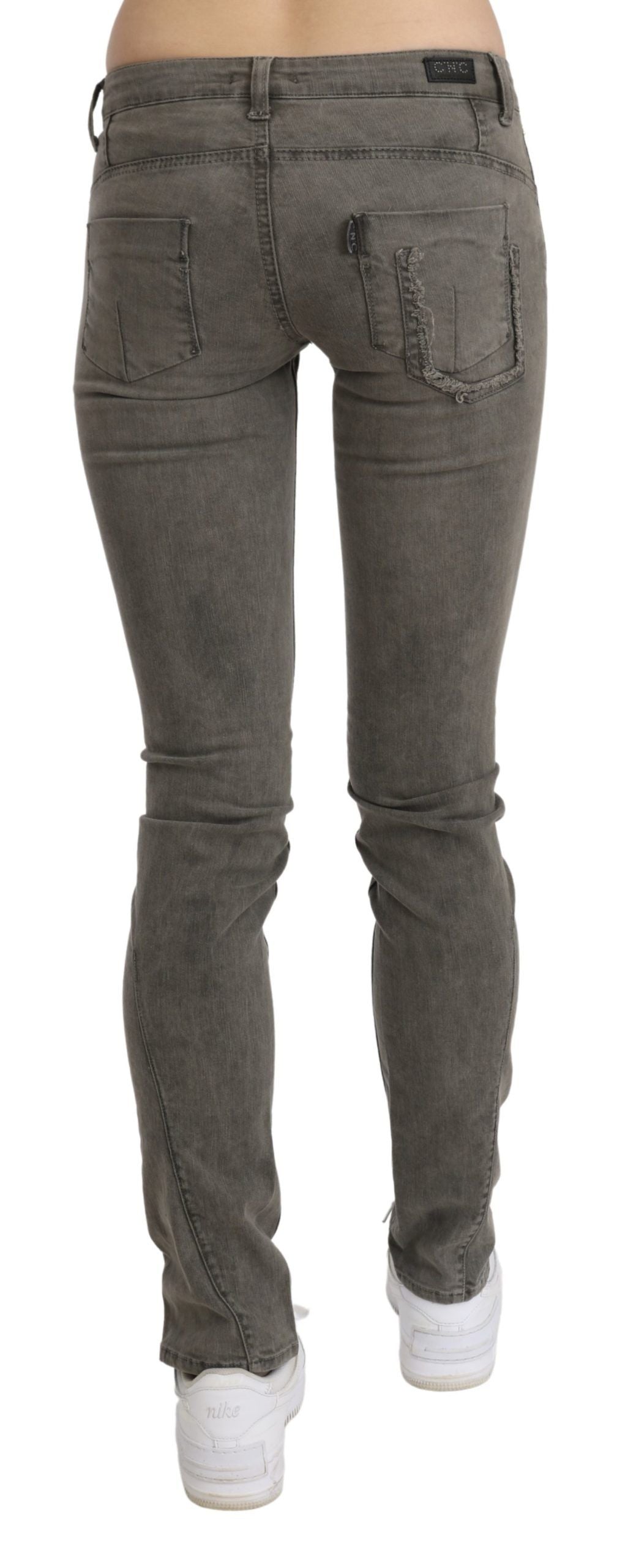 Costume National Chic Gray Slim Fit Cotton Women's Jeans