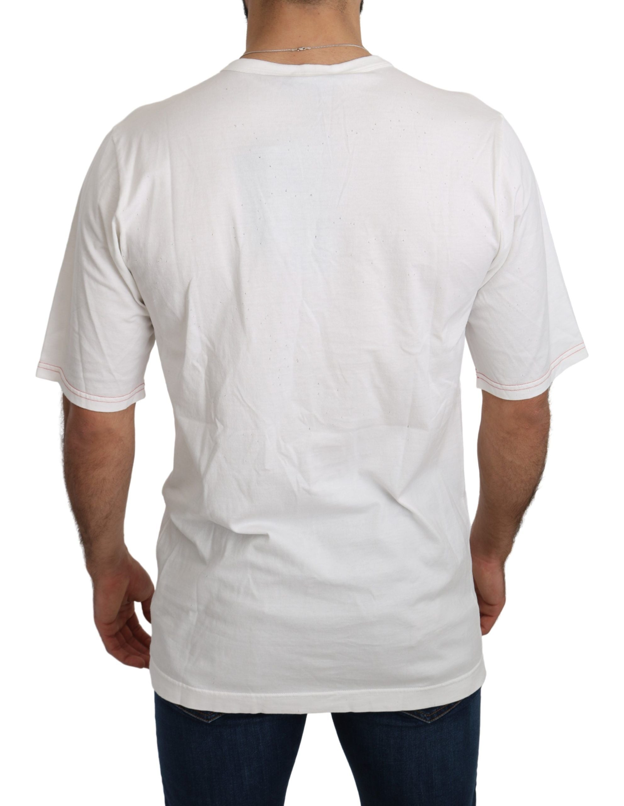 Dolce & Gabbana White Leopard Royal Top Men's T-shirt