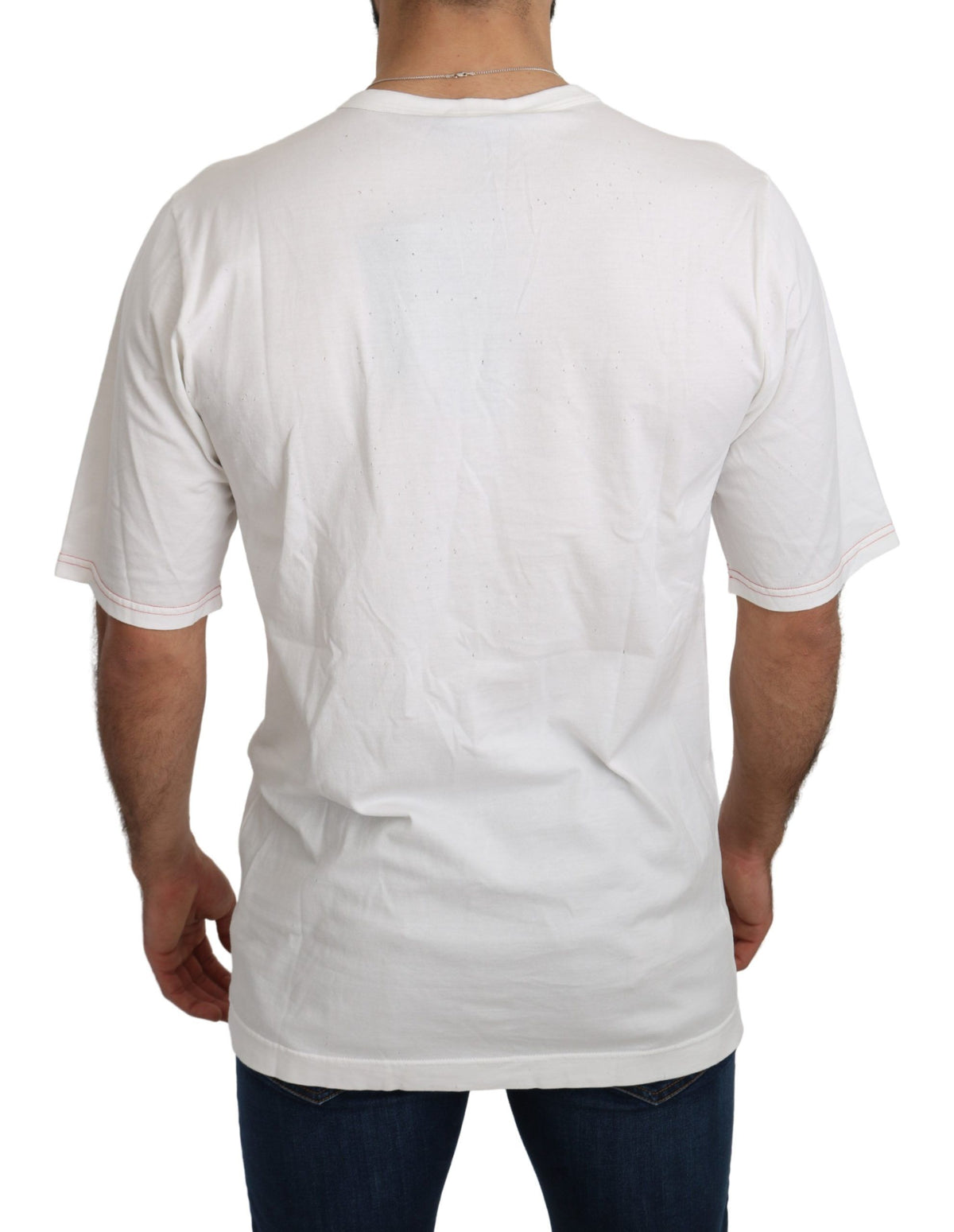 Dolce & Gabbana White Leopard Royal Top Men's T-shirt