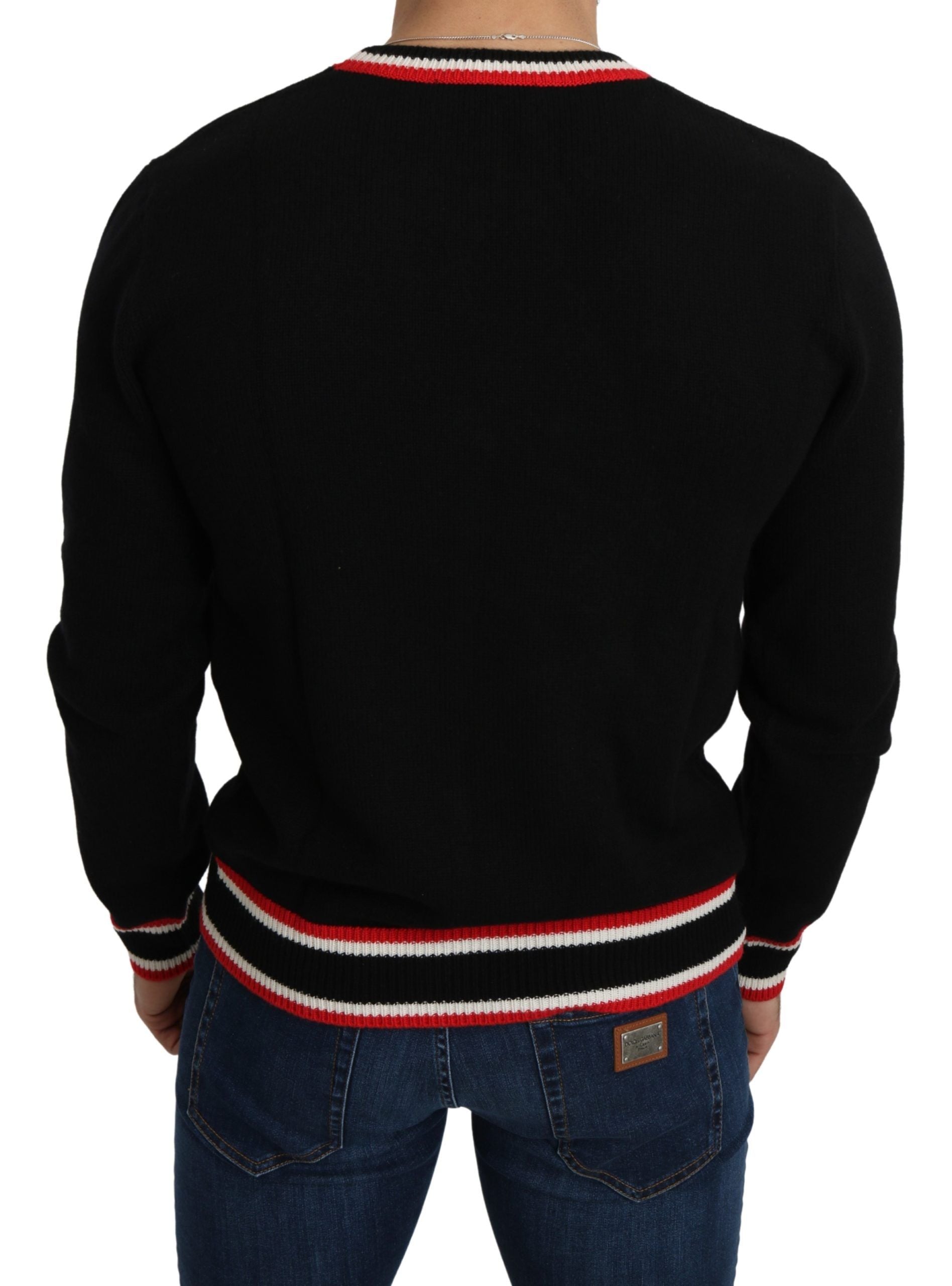 Dolce & Gabbana Black Cashmere Pig of the Year Pullover Men's Sweater