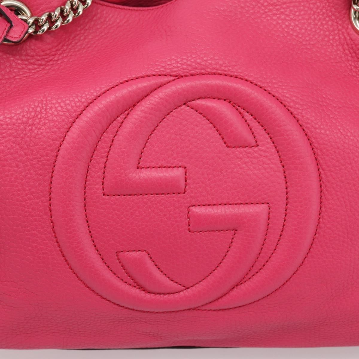 Gucci Soho Chain Strap Leather Pink Leather Shoulder Bag Bag (Pre-Owned)