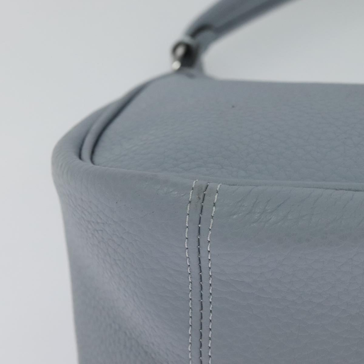 Coach Pebbled Blue Leather Shoulder Bag (Pre-Owned)