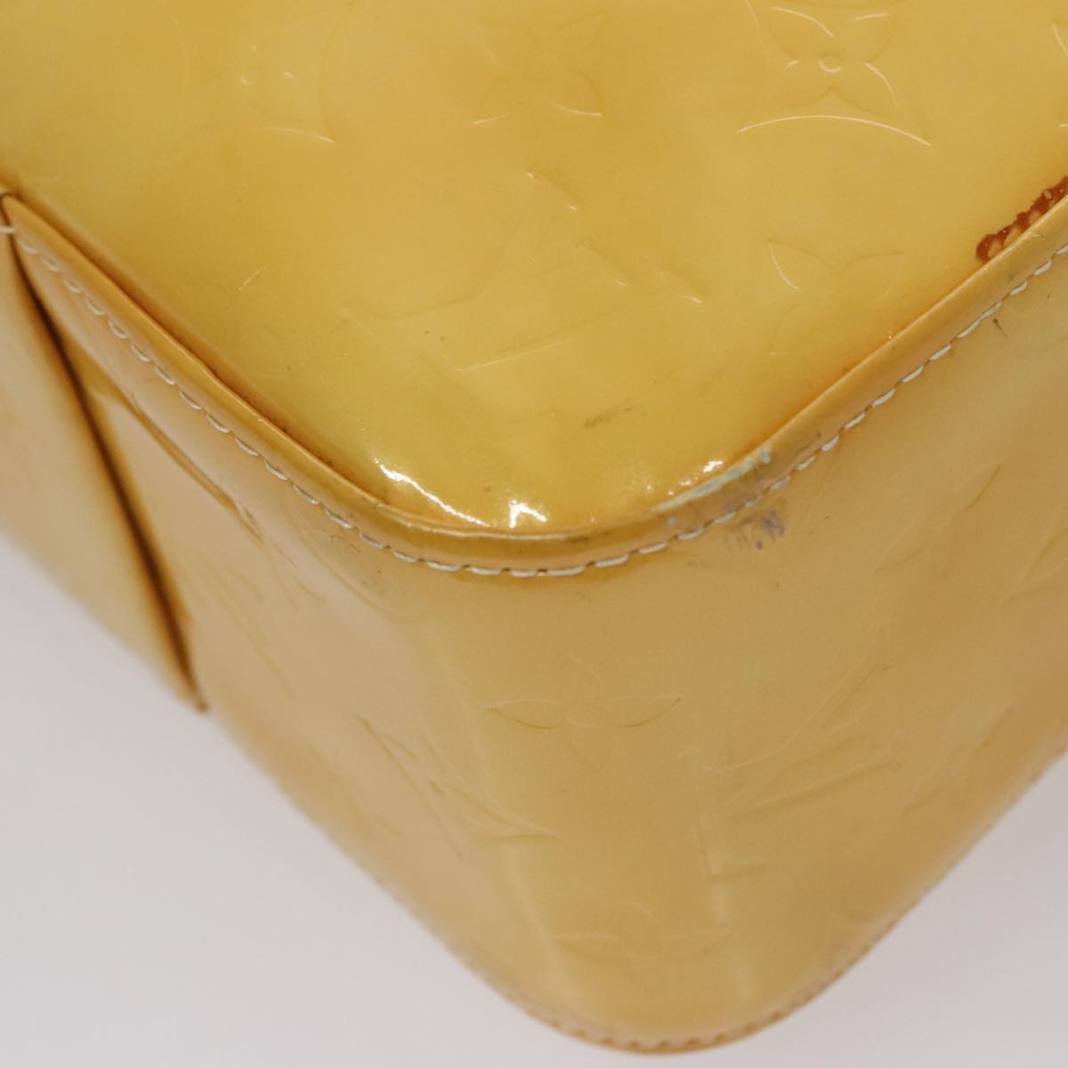 Louis Vuitton Columbus Yellow Patent Leather Tote Bag (Pre-Owned)