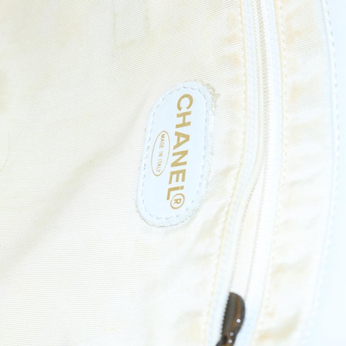 Chanel Shopping White Leather Tote Bag (Pre-Owned)