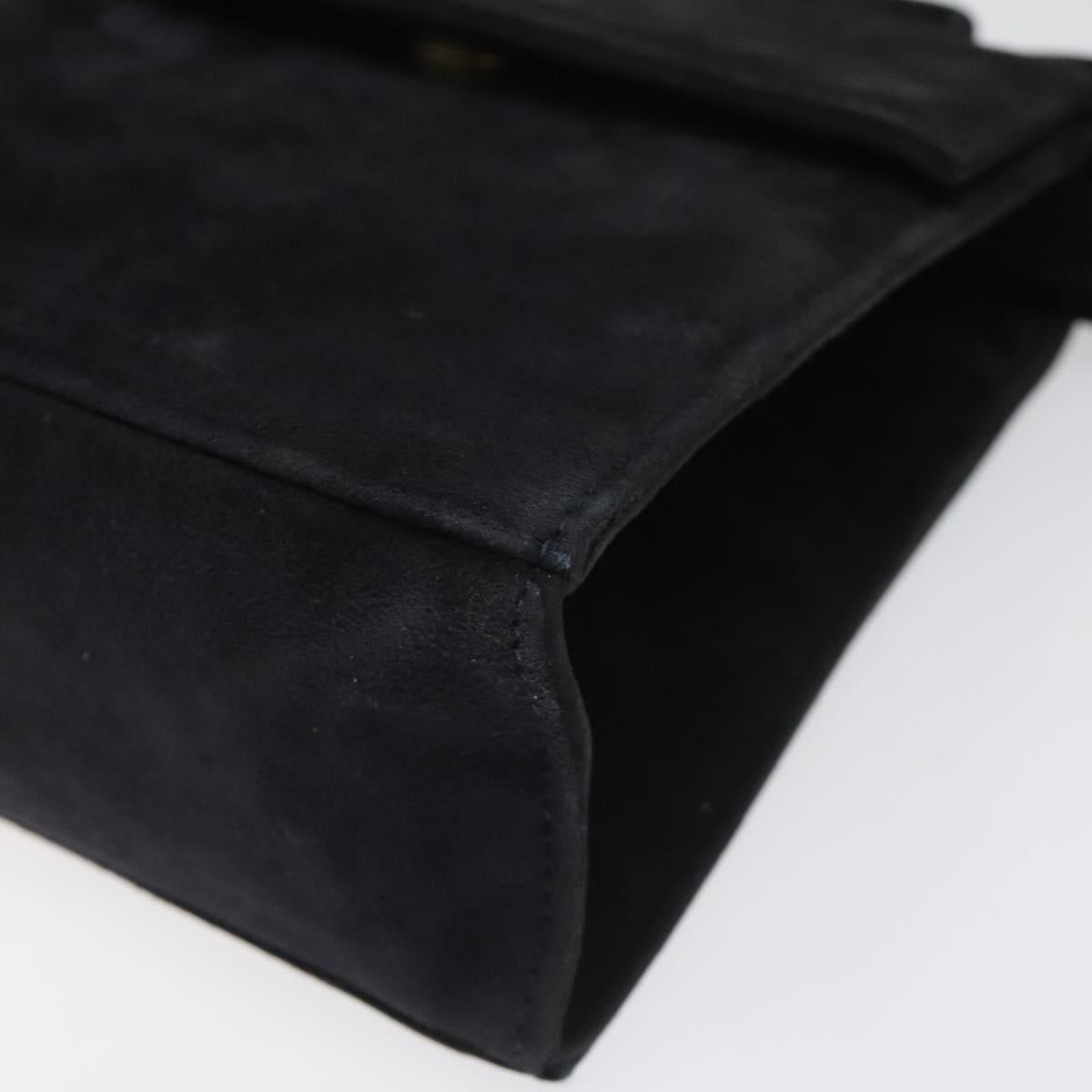 Salvatore Ferragamo Navy Suede Handbag (Pre-Owned)