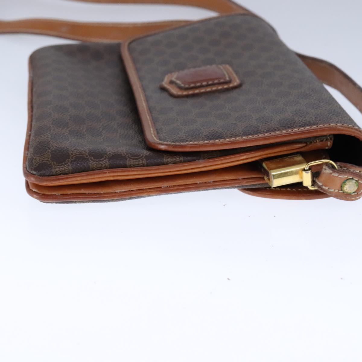 Céline Macadam Brown Canvas Shoulder Bag (Pre-Owned)
