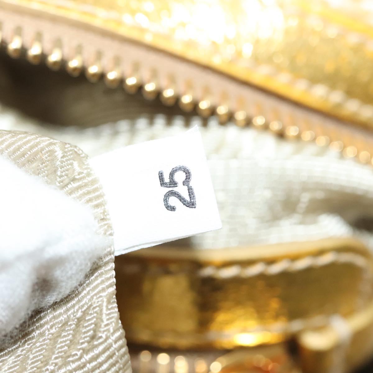 Prada Gold Nylon Shoulder Bag (Pre-Owned)