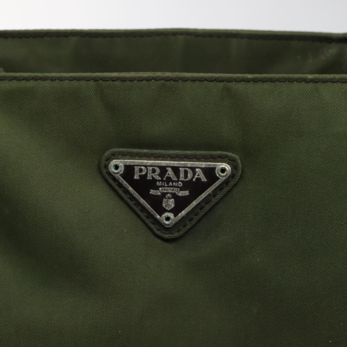 Prada Khaki Synthetic Tote Bag (Pre-Owned)