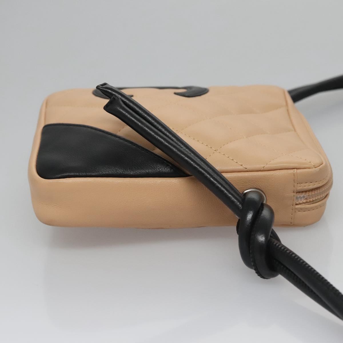 Chanel Cambon Line Beige Leather Shoulder Bag (Pre-Owned)