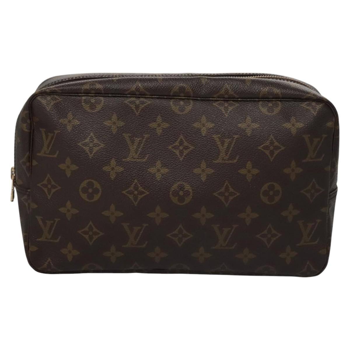 Louis Vuitton Trousse Toilette 28 Brown Canvas Clutch Bag (Pre-Owned)