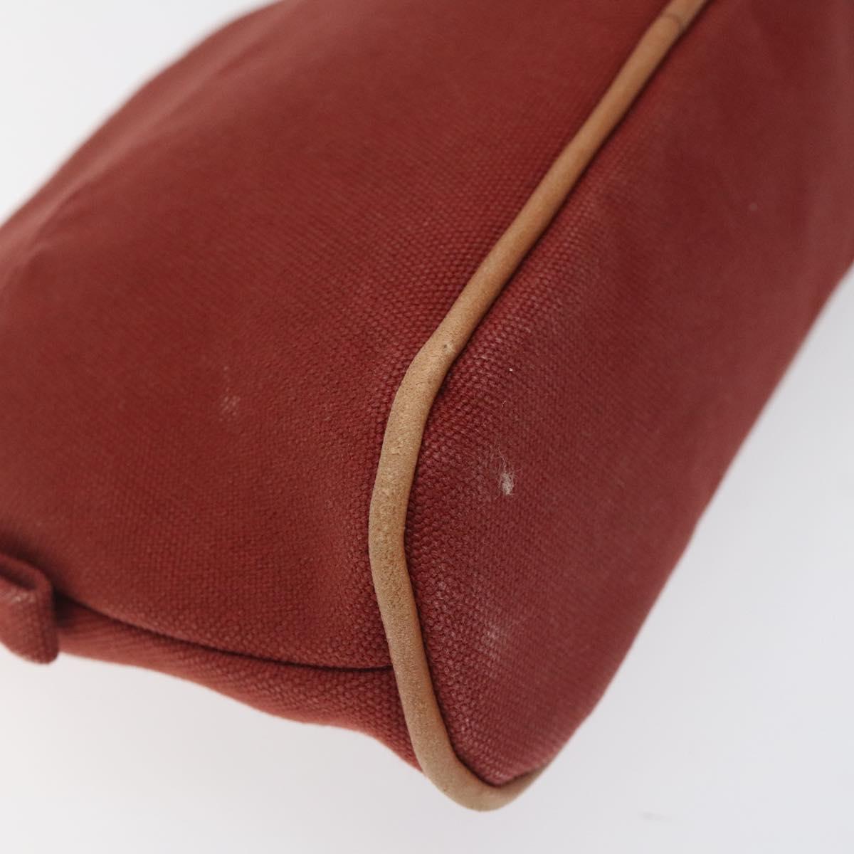 Hermès Bolide Burgundy Canvas Clutch Bag (Pre-Owned)