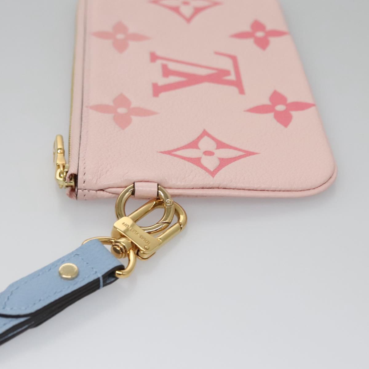 Louis Vuitton Trio Pouch Blue Leather Clutch Bag (Pre-Owned)