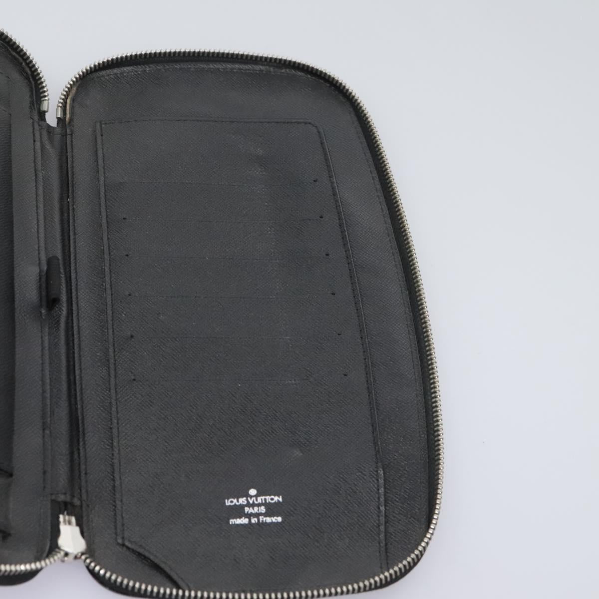 Louis Vuitton Taiga Black Leather Wallet (Pre-Owned)