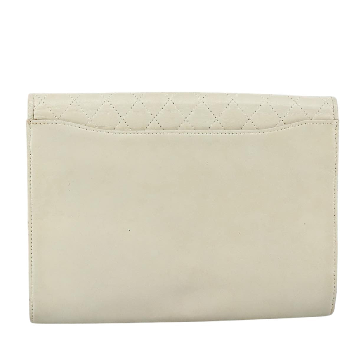 Yves Saint Laurent White Leather Clutch Bag (Pre-Owned)