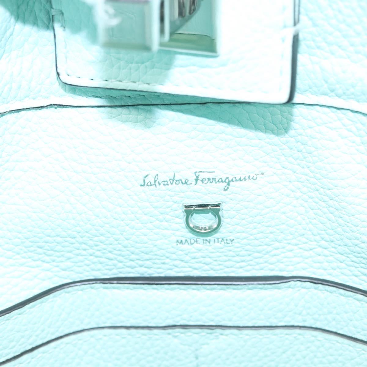 Salvatore Ferragamo Gancini Green Leather Shoulder Bag (Pre-Owned)