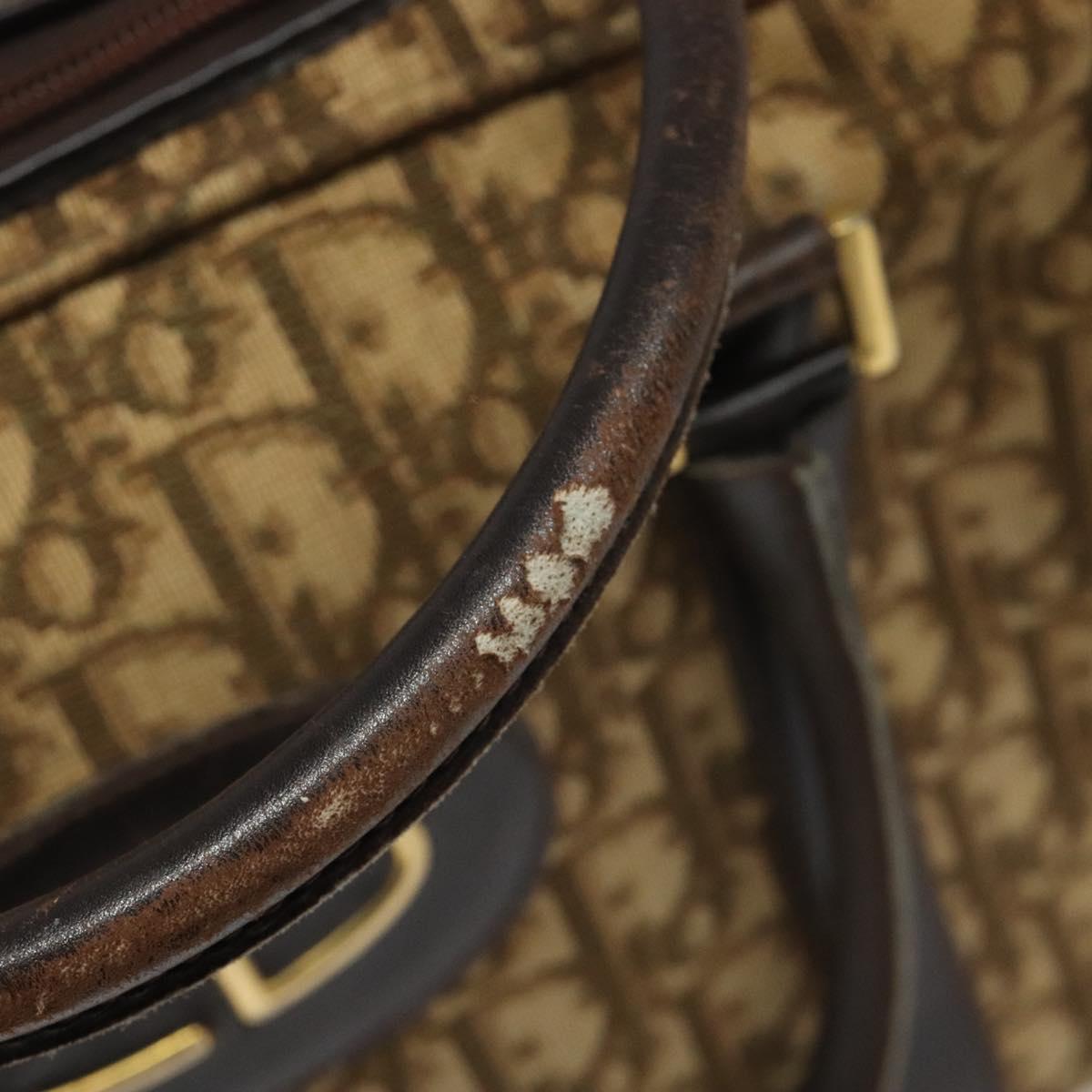 Dior Trotter Brown Canvas Handbag (Pre-Owned)