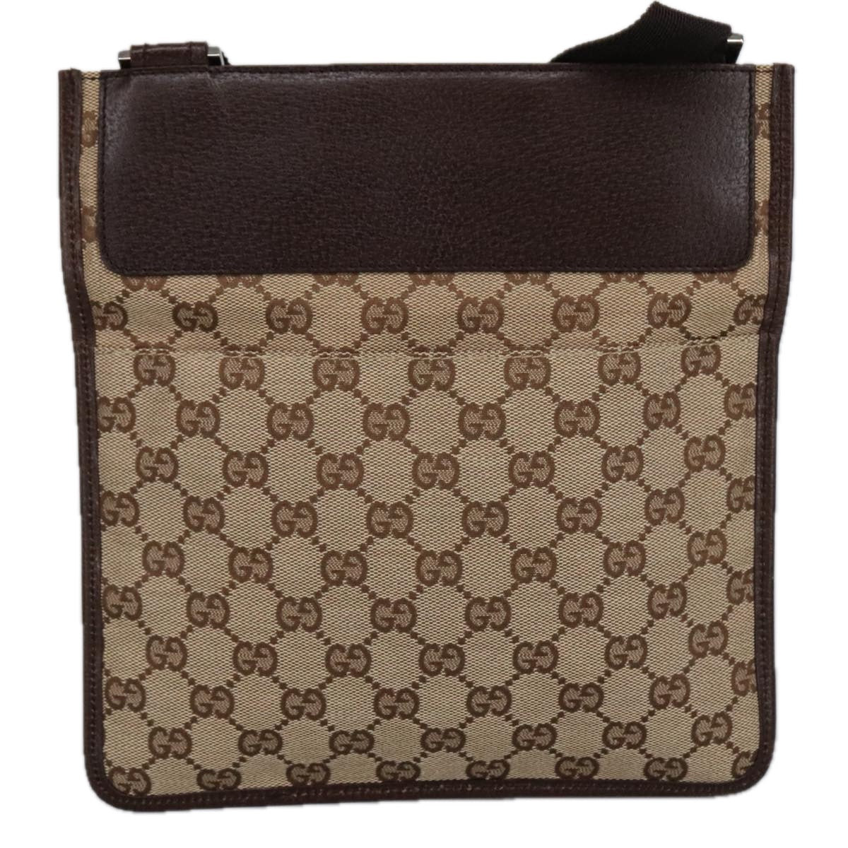 Gucci Gg Supreme Beige Canvas Shoulder Bag (Pre-Owned)