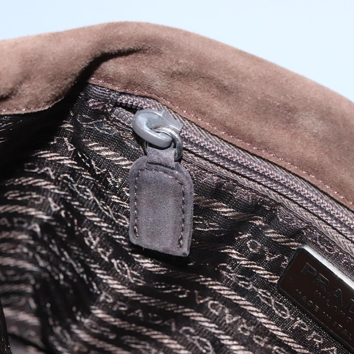 Prada Brown Suede Shoulder Bag (Pre-Owned)