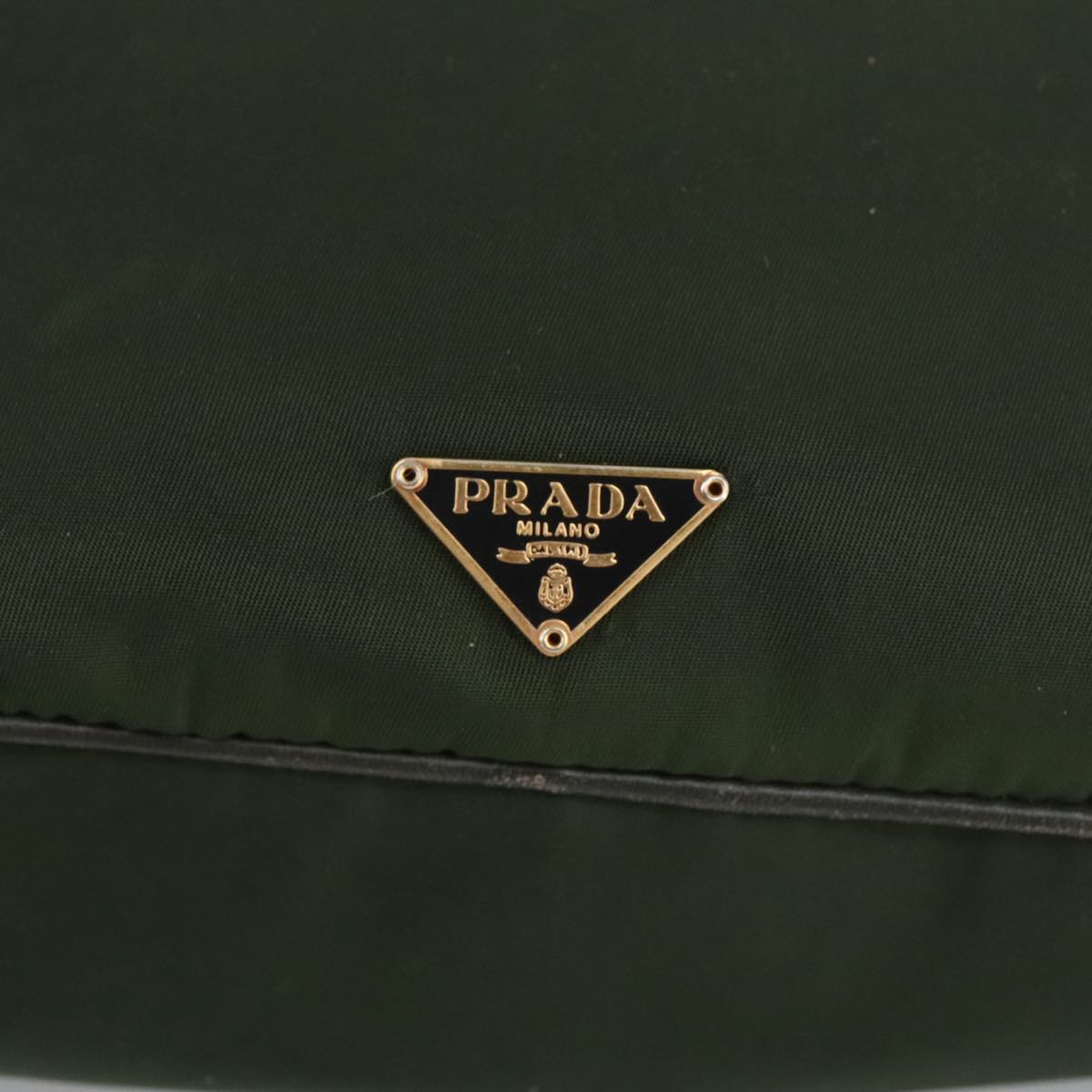Prada Khaki Synthetic Shoulder Bag (Pre-Owned)