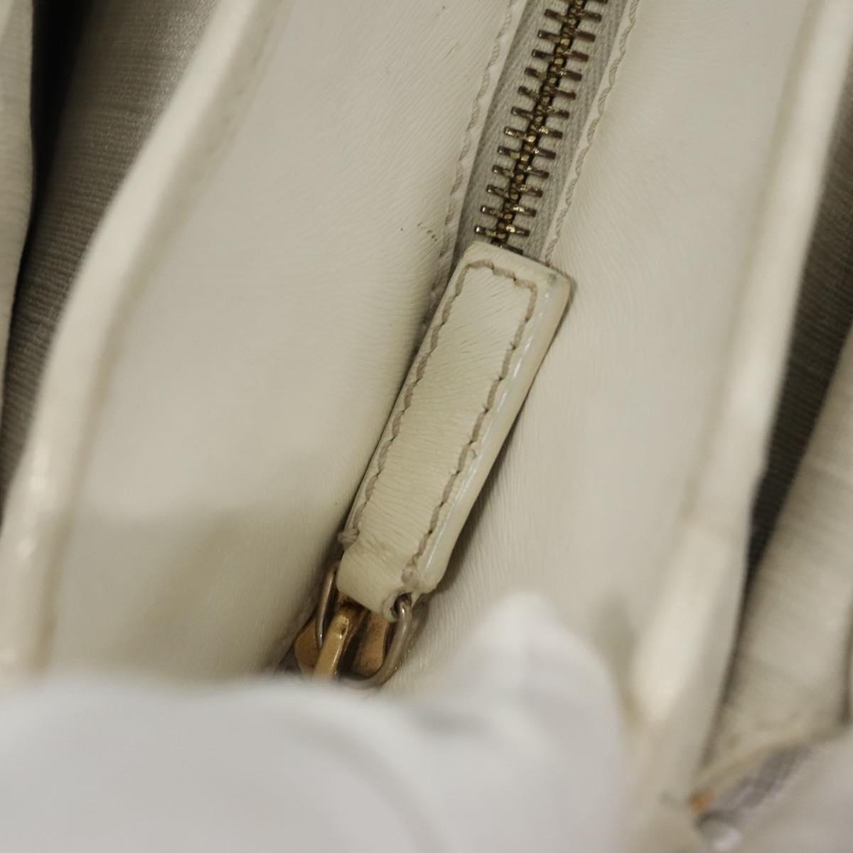 Fendi Zucca White Canvas Handbag (Pre-Owned)