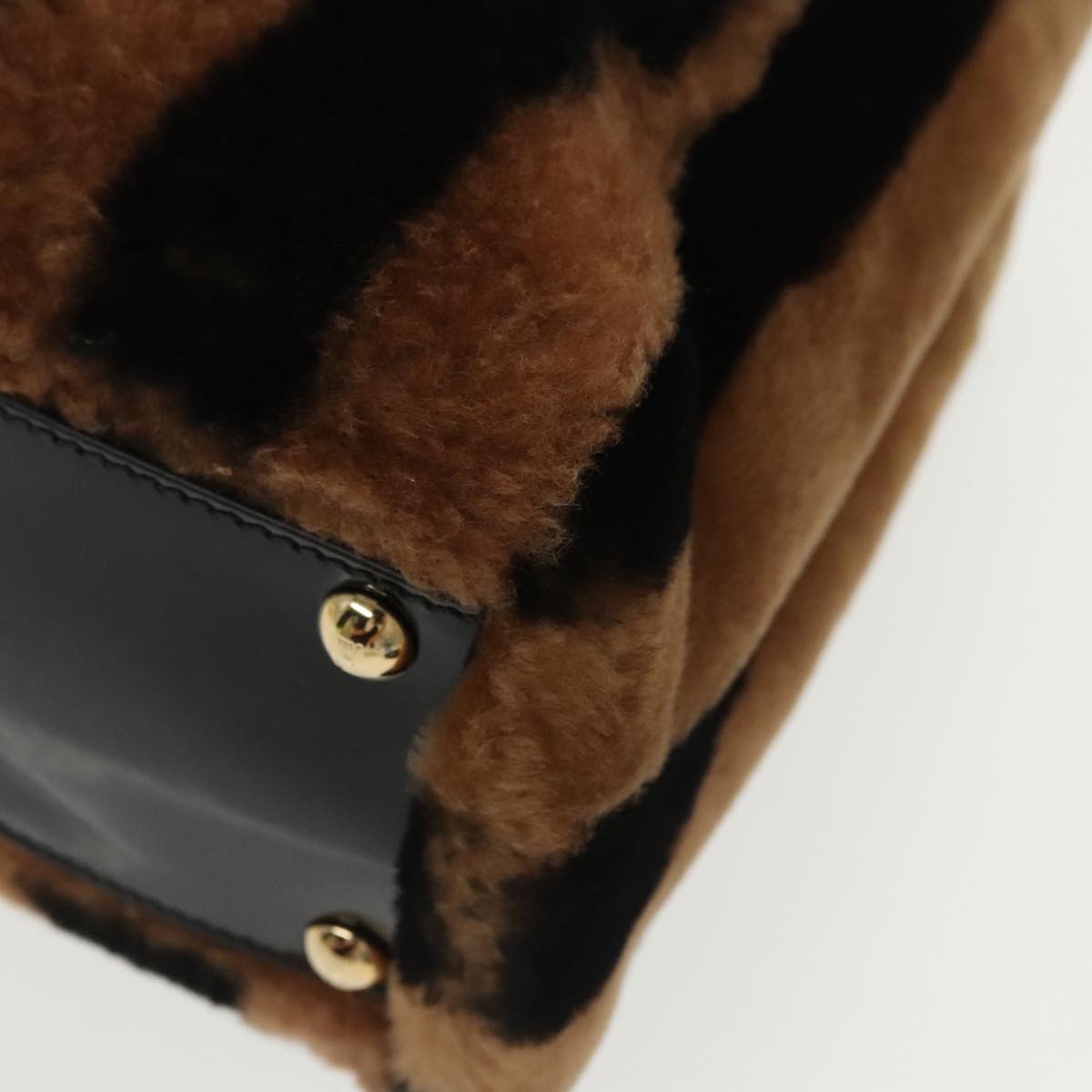 Fendi Peekaboo Brown Fur Handbag (Pre-Owned)