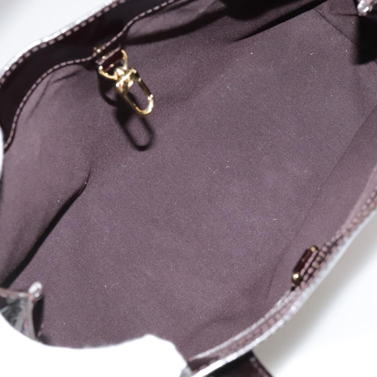 Louis Vuitton Wilshire Burgundy Patent Leather Handbag (Pre-Owned)