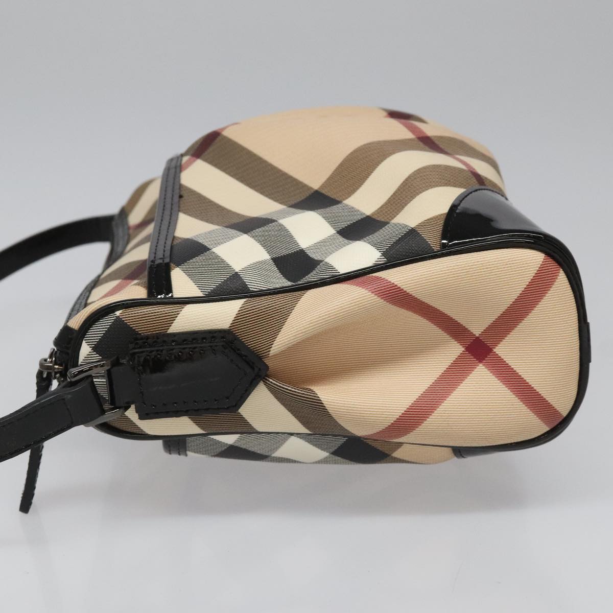 Burberry Nova Check Beige Canvas Shoulder Bag (Pre-Owned)
