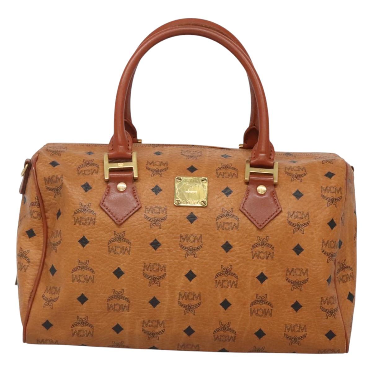 MCM Visetos Brown Canvas Travel Bag (Pre-Owned)