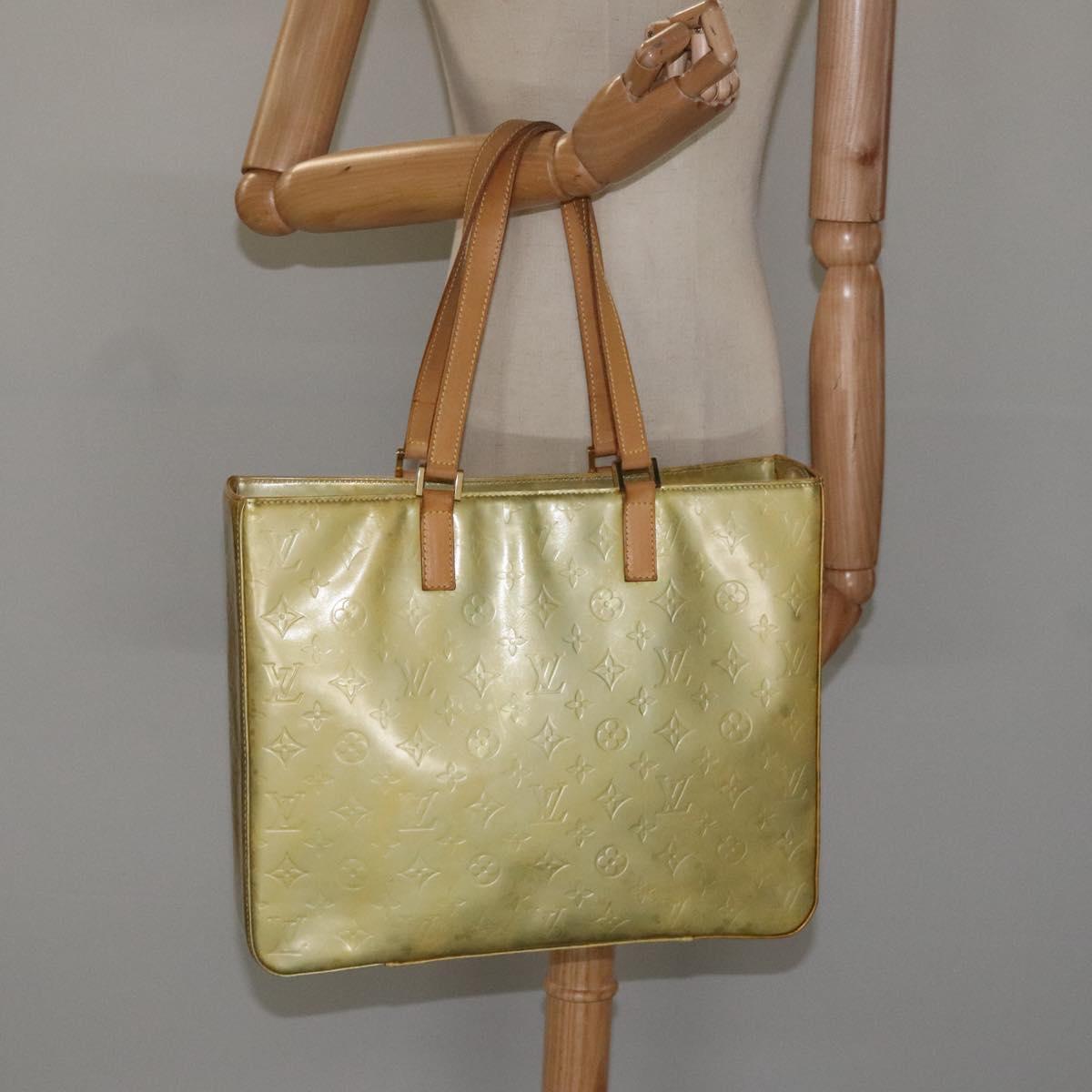 Louis Vuitton Columbus Green Patent Leather Tote Bag (Pre-Owned)