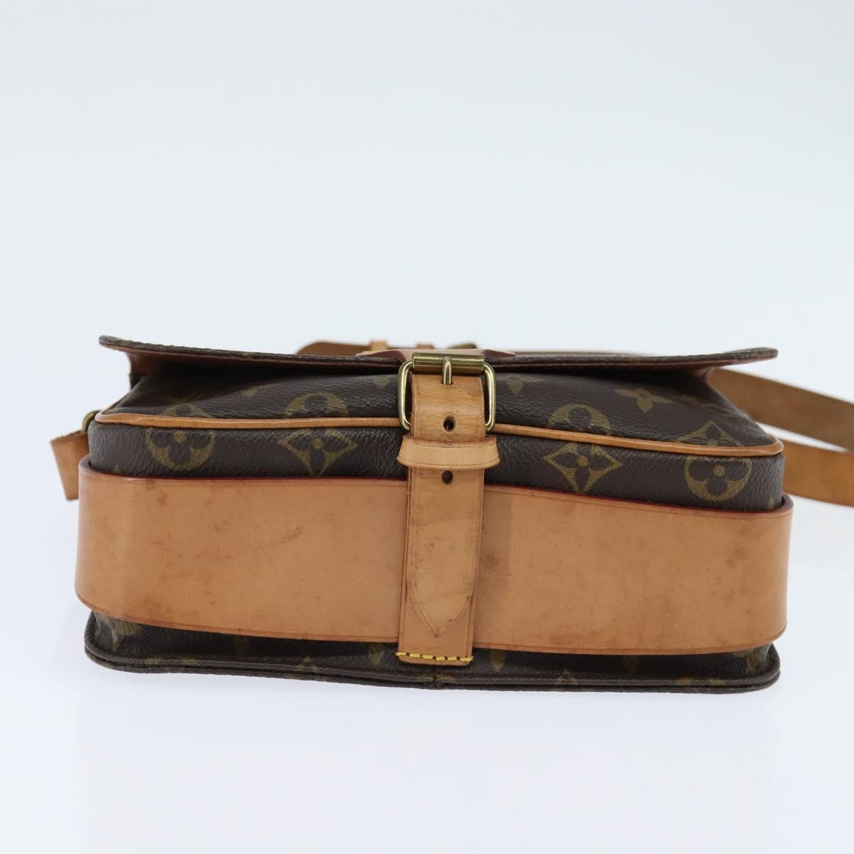 Louis Vuitton Cartouchiere Monogram Canvas Brown Canvas Shoulder Bag Bag (Pre-Owned)