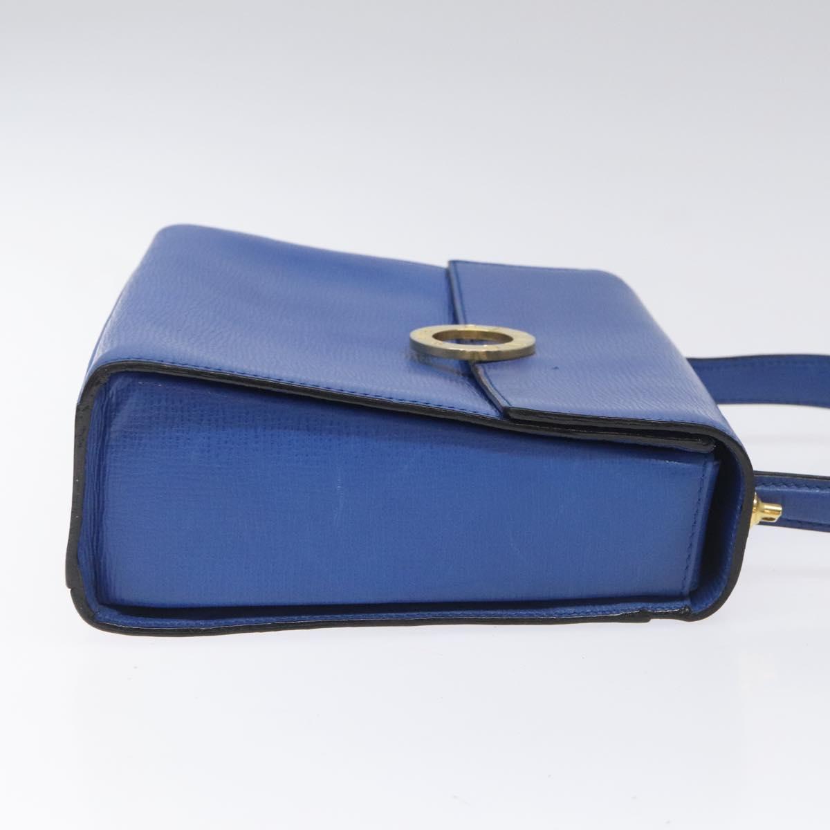 Céline Logo Du Cercle Blue Leather Handbag (Pre-Owned)