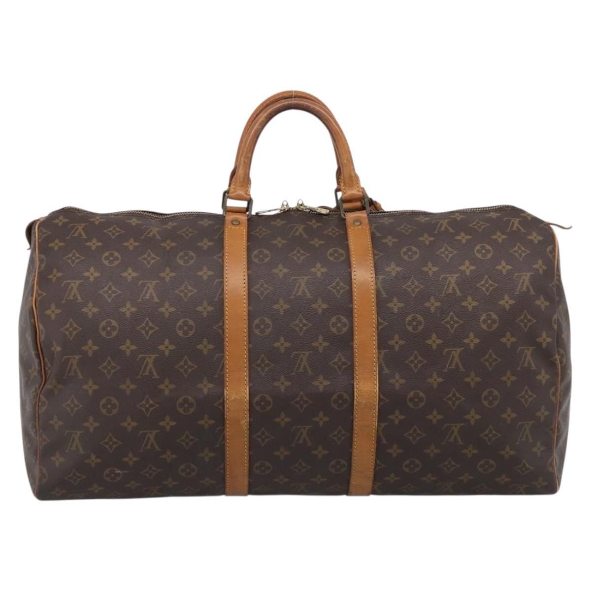 Louis Vuitton Keepall Monogram Canvas Brown Canvas Travel Bag Bag (Pre-Owned)