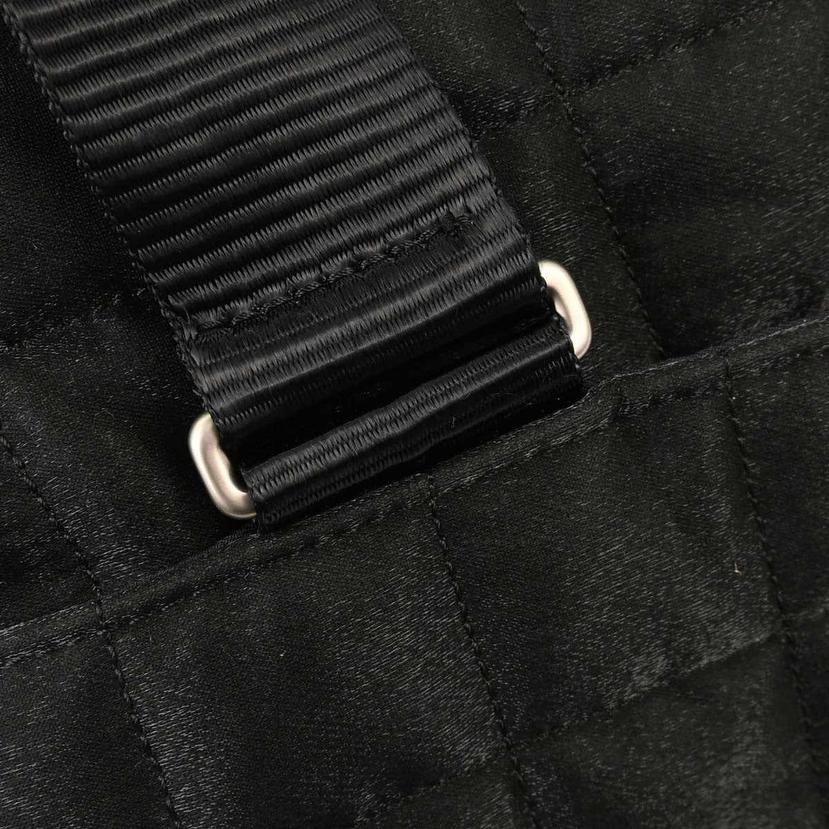 Chanel Sport Line Double Pocket Duffle Quilted Nylon Black Nylon Handbag (Pre-Owned)