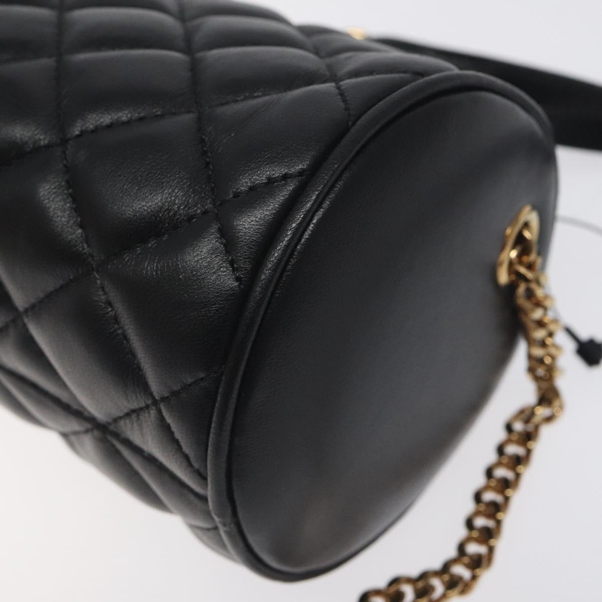 Versace Medusa Black Leather Shoulder Bag (Pre-Owned)