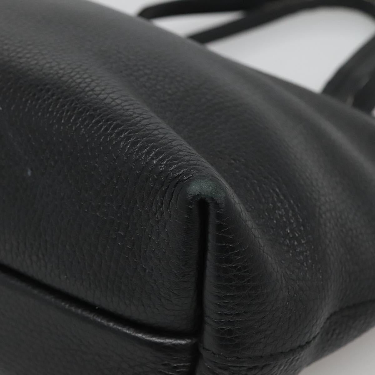Salvatore Ferragamo Gancini Black Leather Handbag (Pre-Owned)
