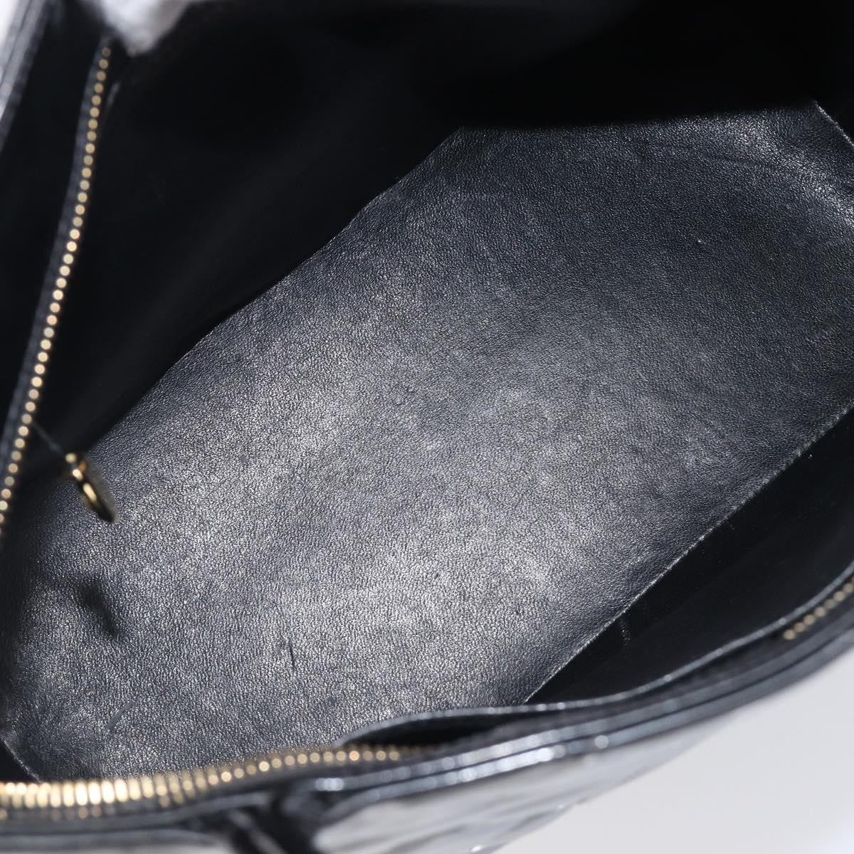 Chanel Medallion Quilted Patent Black Patent_Leather Tote Bag Bag (Pre-Owned)