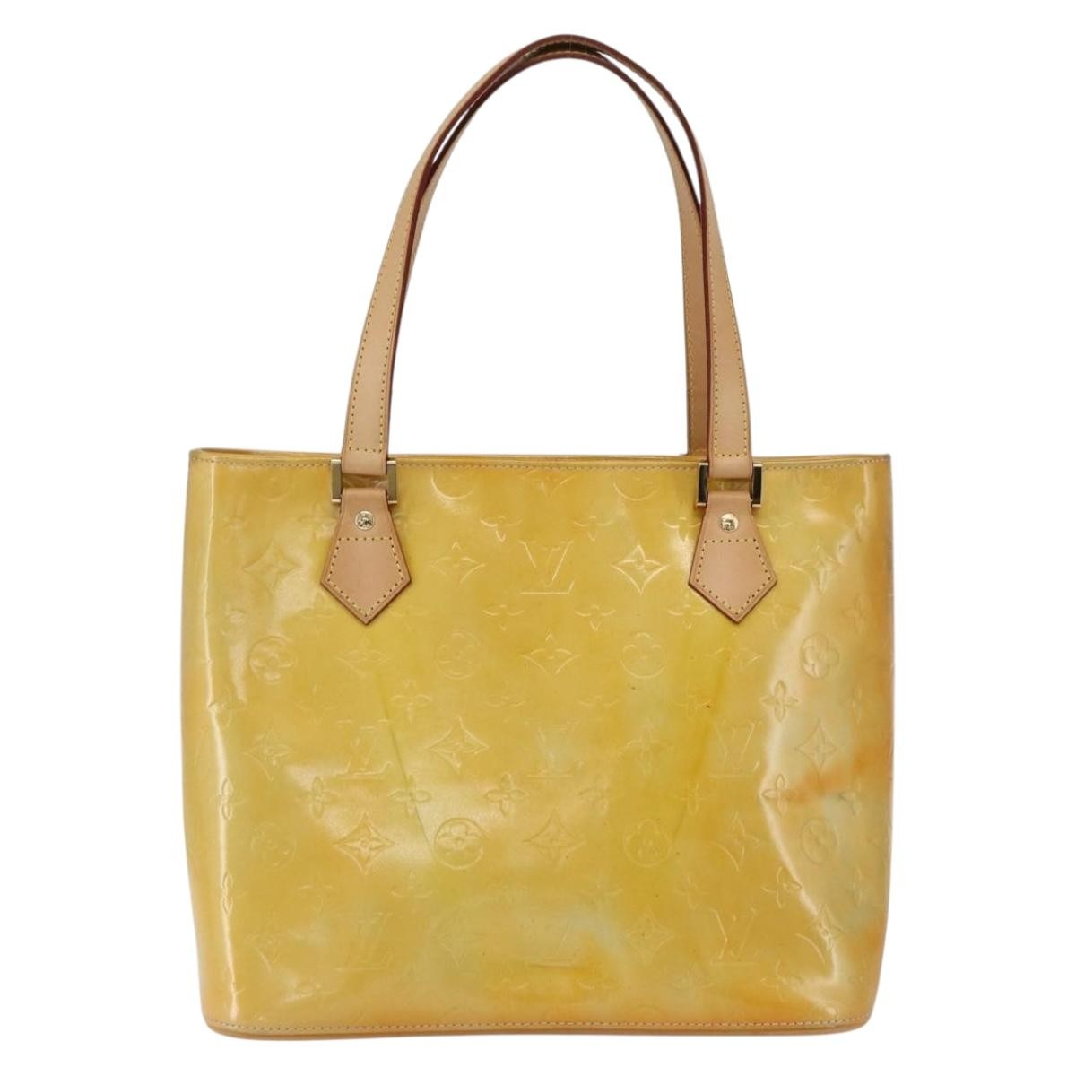 Louis Vuitton Houston Monogram Vernis Yellow Patent_Leather Tote Bag Bag (Pre-Owned)