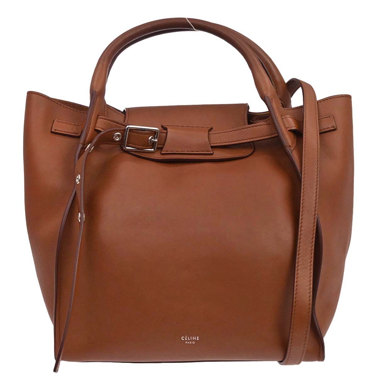 Celine Big Smooth Leather Brown Leather Handbag (Pre-Owned)