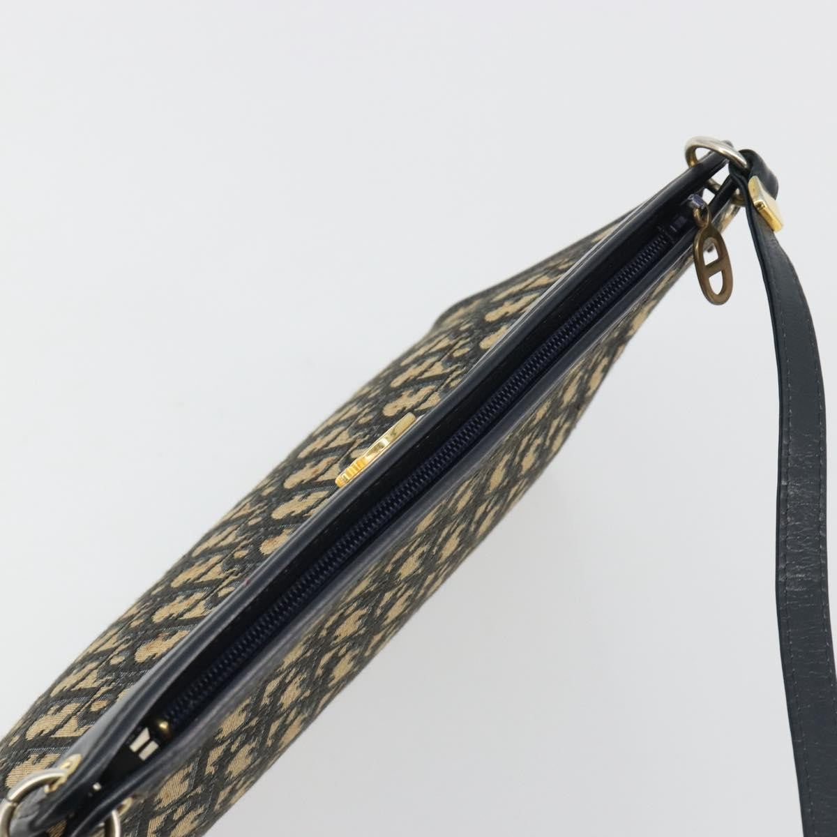 Christian Dior Vintage Trotter Canvas Navy Canvas Shoulder Bag Bag (Pre-Owned)