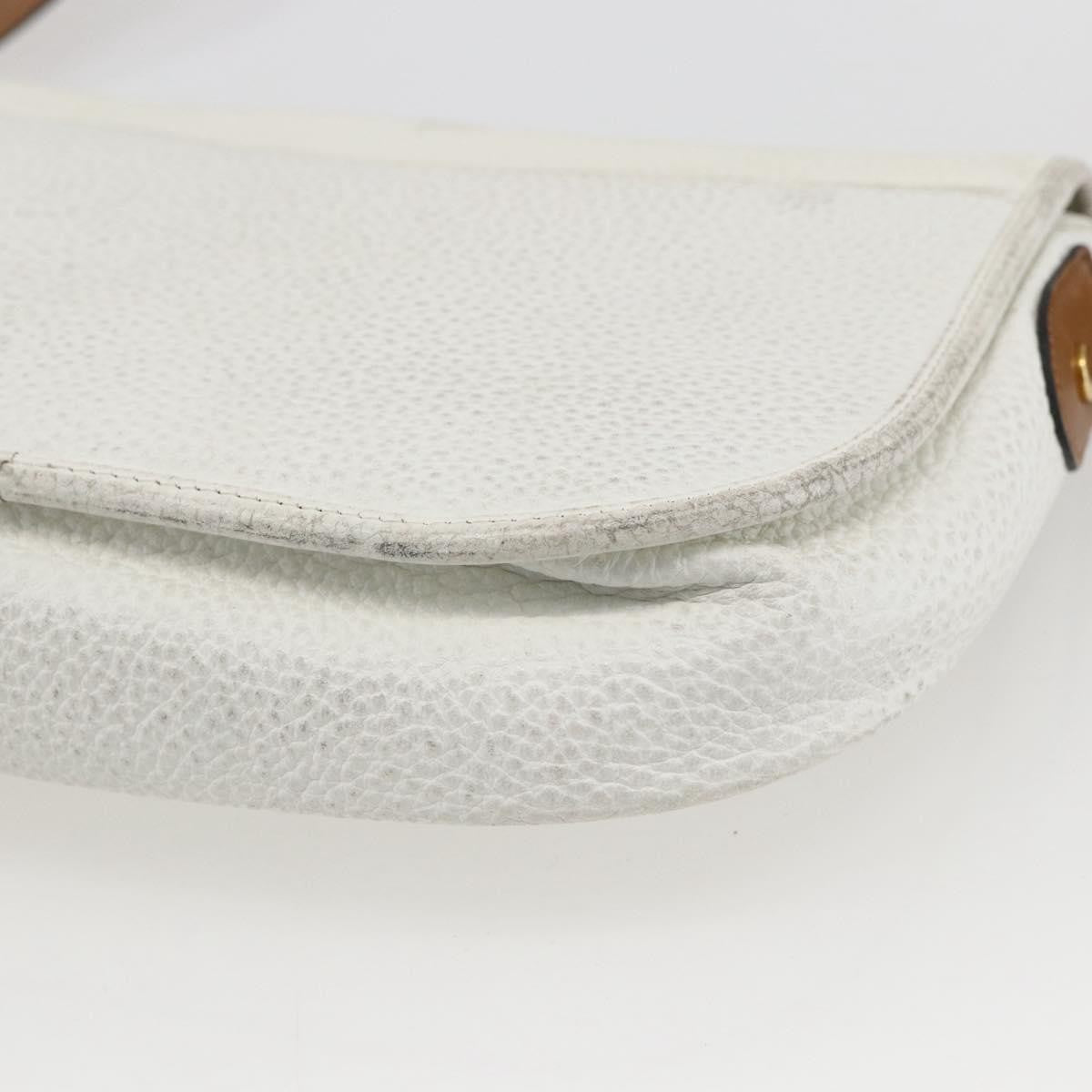 Christian Dior Vintage Leather White Leather Shoulder Bag Bag (Pre-Owned)