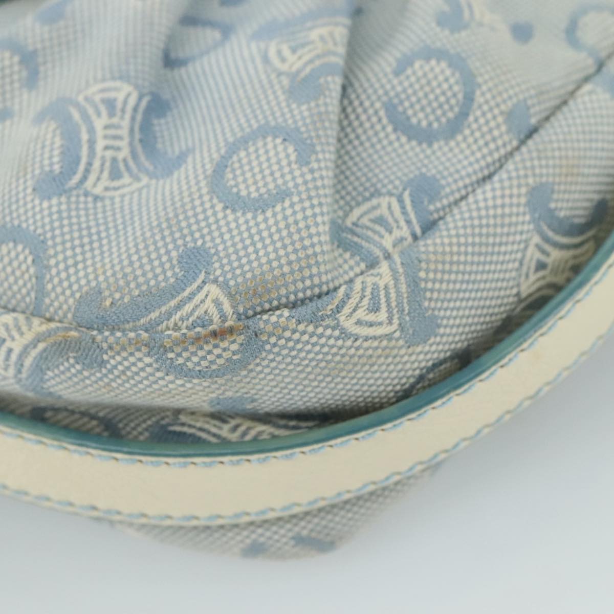 Céline Macadam Blue Canvas Shoulder Bag (Pre-Owned)