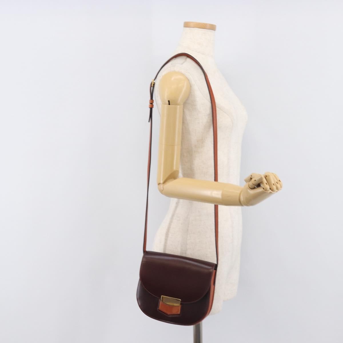 Celine Trotteur Calfskin Brown Leather Crossbody Bag Bag (Pre-Owned)