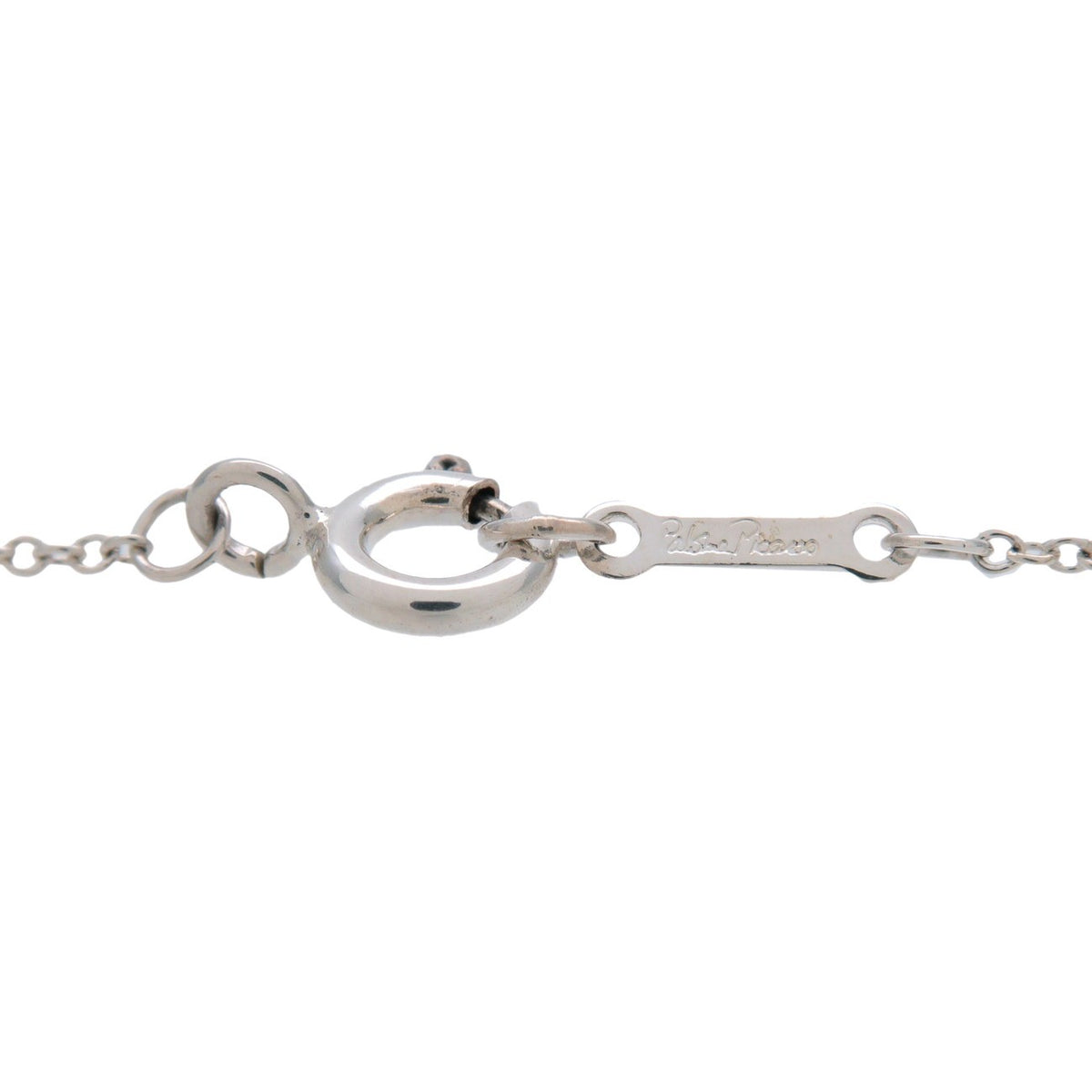 Tiffany & Co. Paloma Picasso Loving Heart Silver Silver Silver Necklace Jewelry (Pre-Owned)
