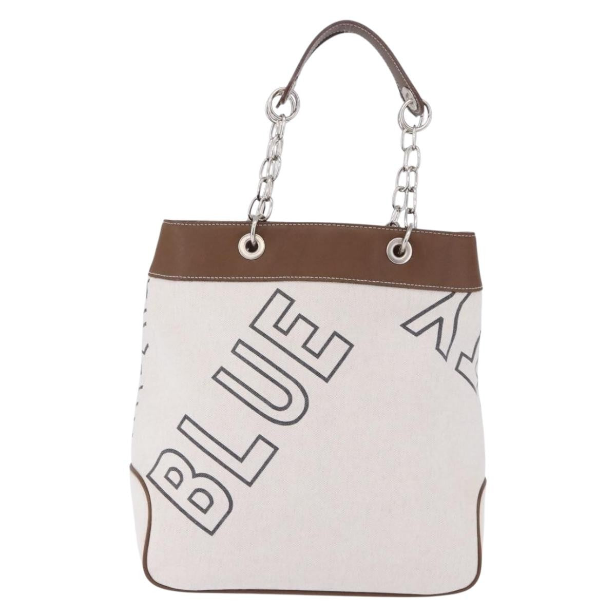 Burberry Blue Label Canvas White Canvas Shoulder Bag Bag (Pre-Owned)