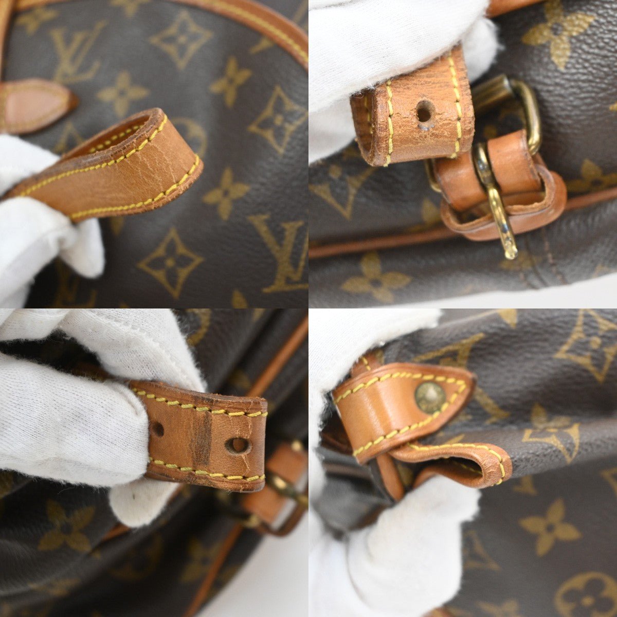 Louis Vuitton Saumur Monogram Brown Canvas Shoulder Bag Bag (Pre-Owned)